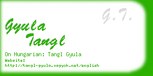 gyula tangl business card